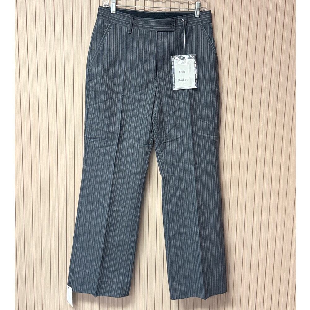 Acne Studios Women’s Patsyne Stripe Trousers Gray Size 38